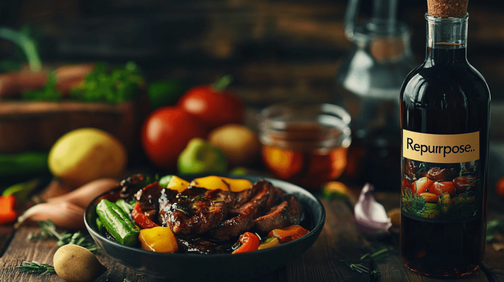 Repurposing balsamic vinegar for cooking uses.